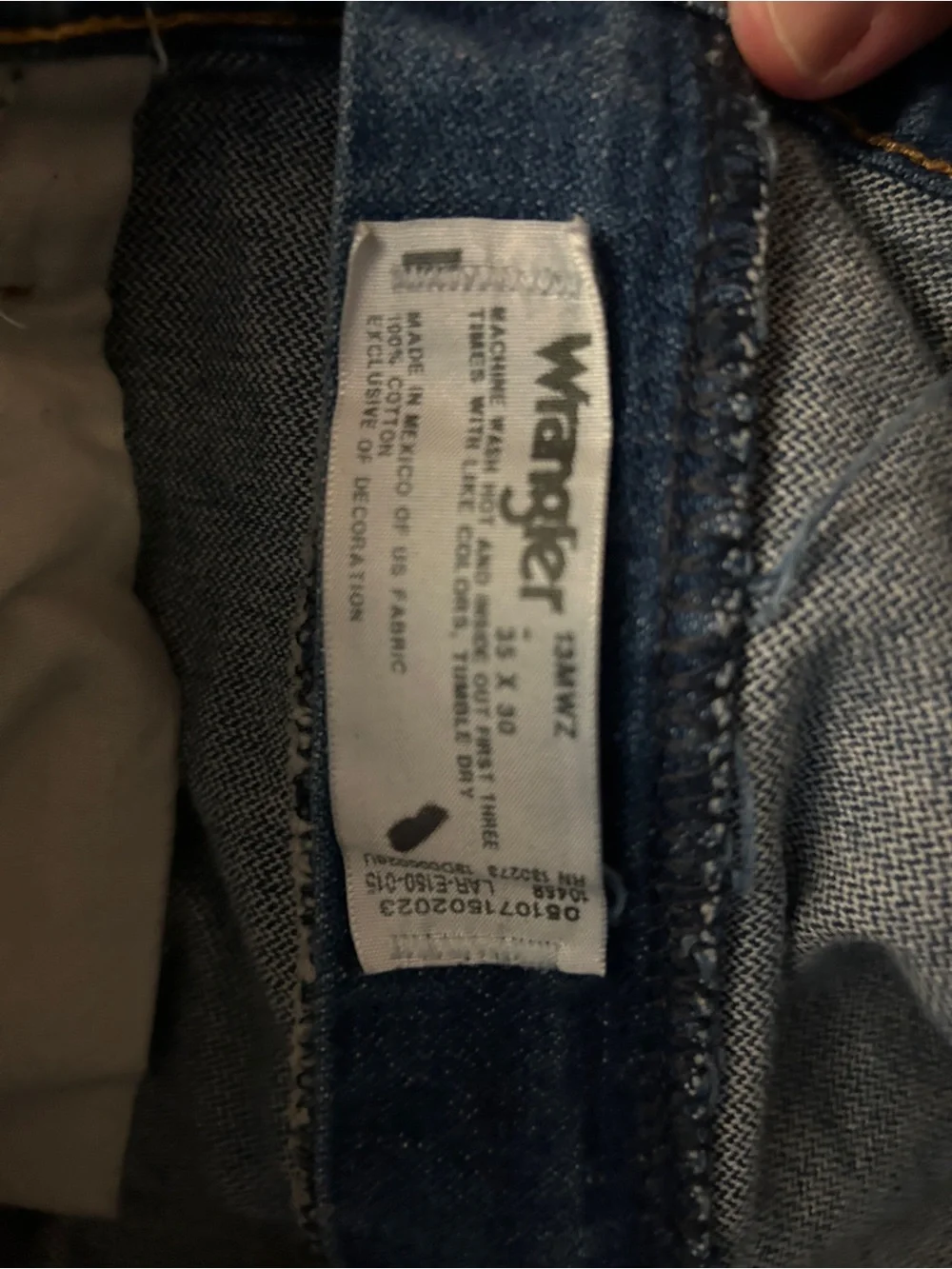Wrangler Men’s Indigo Straight-Leg Jeans 35x30
